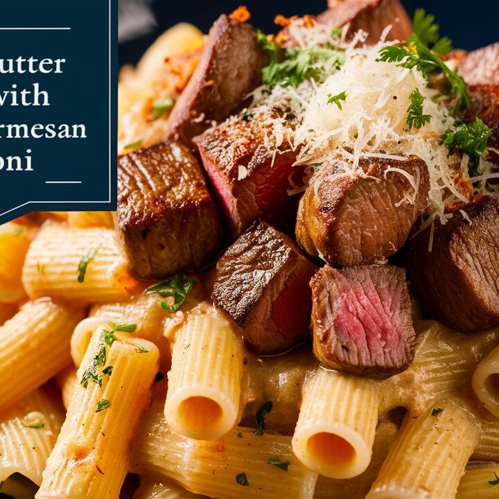 Garlic Butter Steak Bites with Creamy Parmesan Pasta