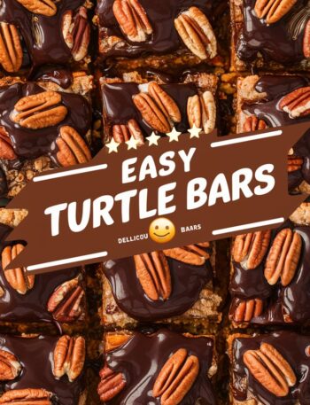 Easy Turtle Bars with Chocolate and Pecans – Sweet Dessert Recipes Easy