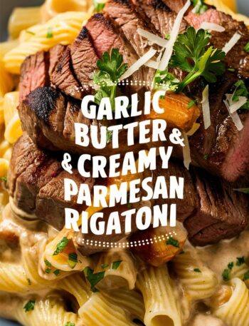 Garlic Butter Steak Parmesan Rigatoni – Quick and Easy Dinner Recipes Noodles