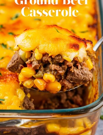 Cheddar-Crusted Ground Beef and Rice Casserole Easy Recipes with Ground Beef