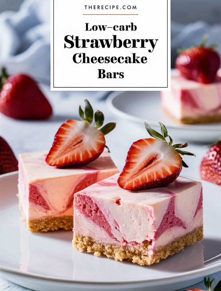Keto Strawberry Cheesecake Bars – Easy Cheesecake Recipes Everyone Can Master