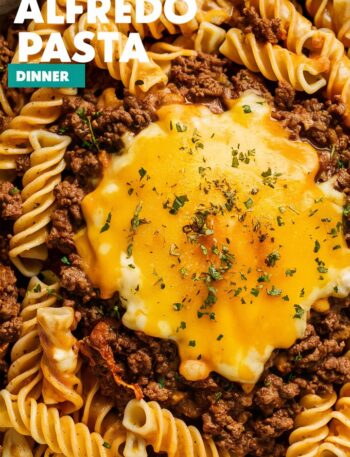 Loaded Bacon Cheeseburger Alfredo Pasta – Easy Dinner Recipes with Ground Beef