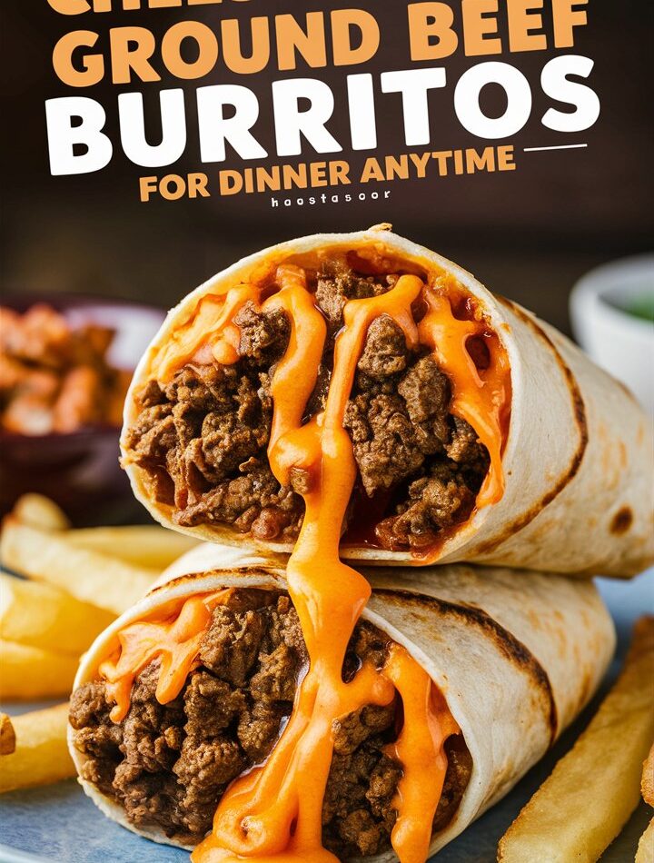 Cheesy Beef Burritos with Fries – Easy Recipes with Ground Beef