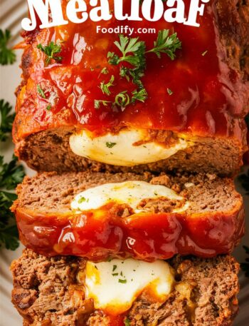 Mozzarella Stuffed Meatloaf – Quick and Easy Ground Beef Recipe