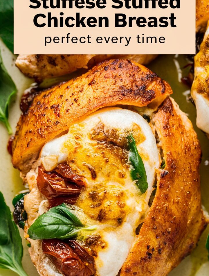 Baked Caprese Stuffed Chicken Breast – Juicy Chicken with Caprese Flavor
