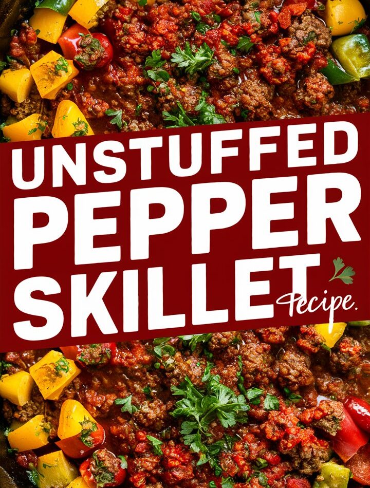 Unstuffed Pepper Skillet – easy recipes with ground beef for a no-fuss dinner win