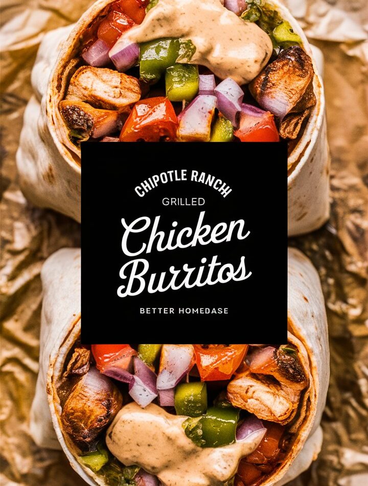 Easy Chicken Dinner Burrito with Chipotle Ranch