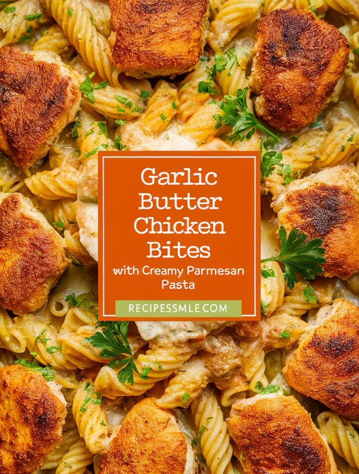 Garlic Butter Chicken Bites with Creamy Parmesan Pasta – Easy Recipes for Dinner