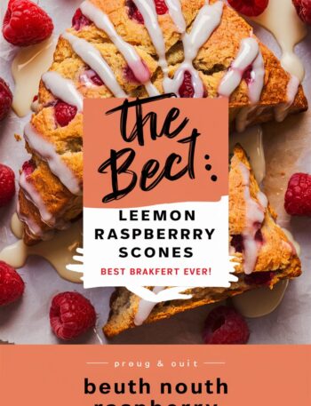 Lemon Raspberry Scones – Buttery, Tangy & Bursting with Berries!