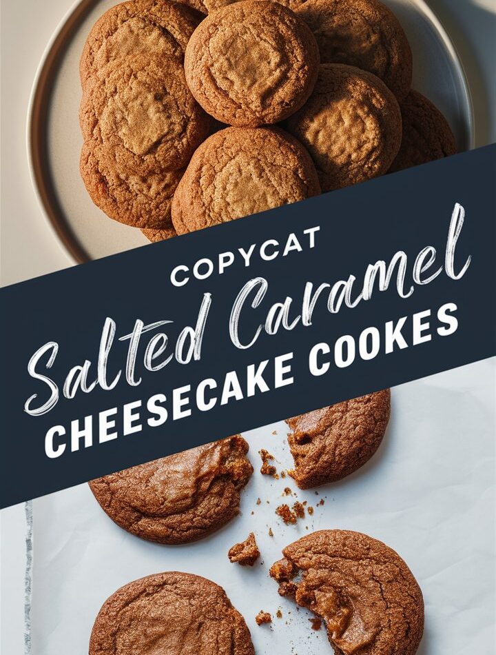 Copycat Crumbl Salted Caramel Cheesecake Cookies