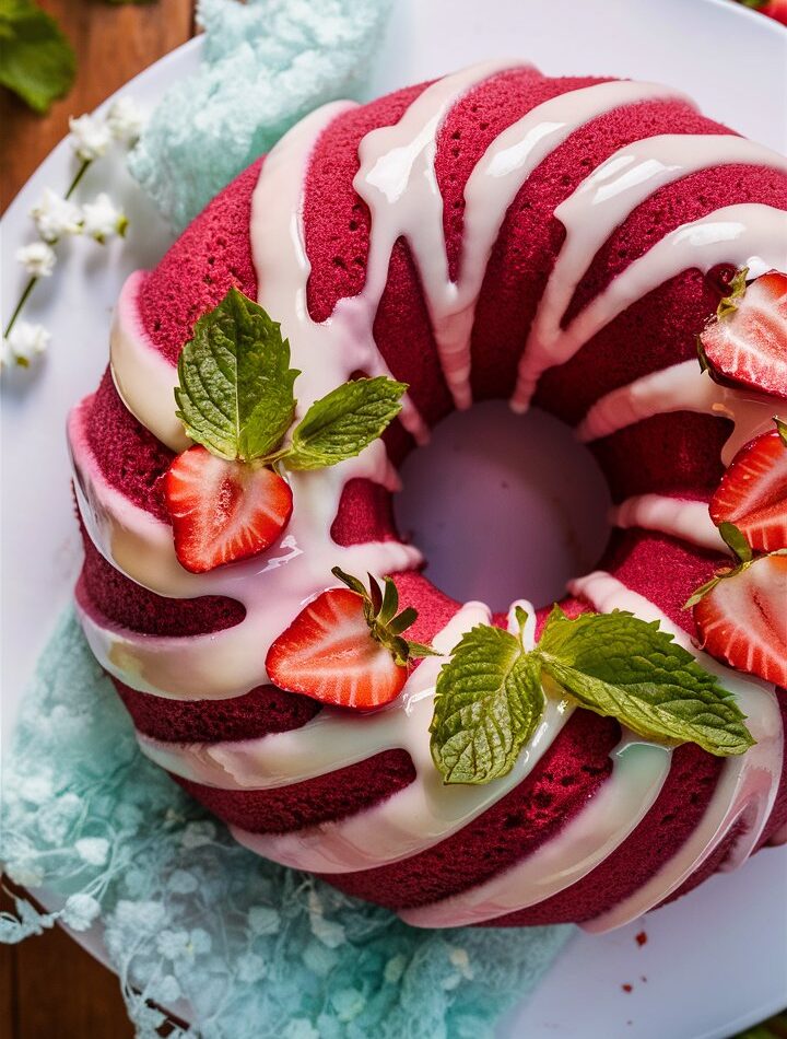Strawberry Cake with Real Fruit – Strawberry Blueberry Dessert Healthy Easy Recipes