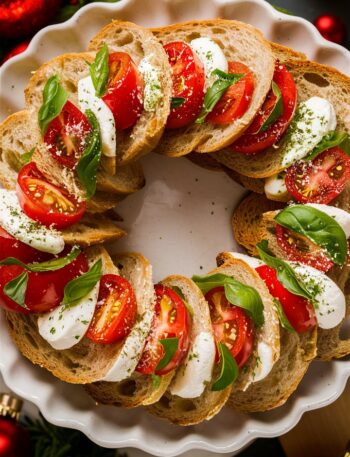 Christmas Bruschetta Wreath: A Show-Stopping Holiday Appetizer