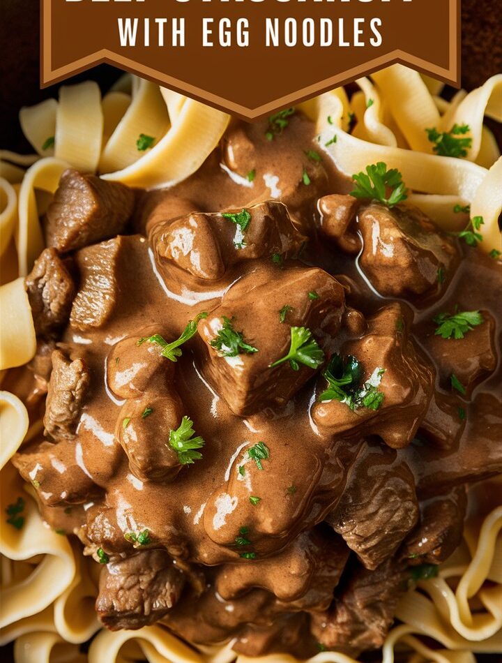 Creamy Beef Stroganoff with Egg Noodles – The Ultimate Comfort Food!