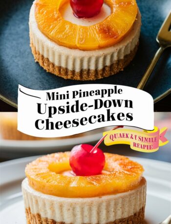 Mini Pineapple Upside-Down Cheesecakes – Mini Cheesecake Recipes Easy