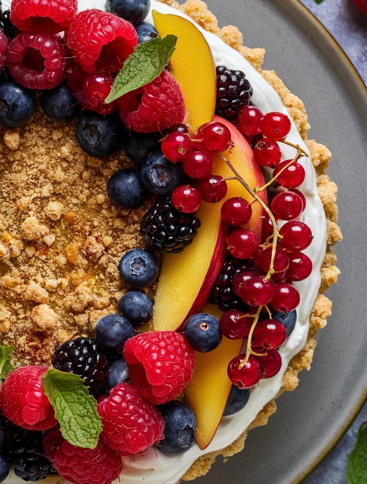 Summer Berry and Peach Cheesecake Recipe – Creamy, Fruity & No-Bake Friendly
