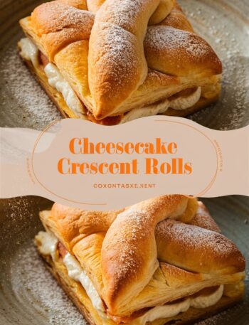 Crescent Rolls Cheesecake – Buttery, Flaky & Irresistibly Creamy!