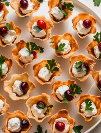 Christmas Cranberry Feta Cheese Cups