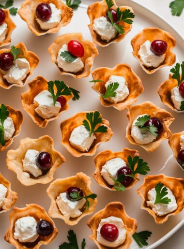 Christmas Cranberry Feta Cheese Cups
