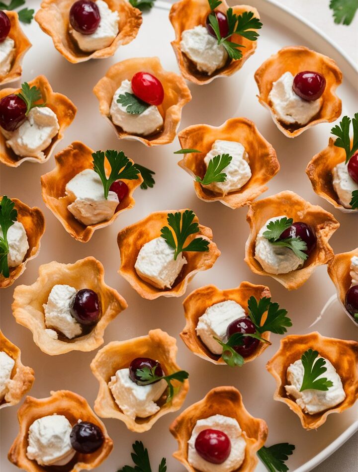 Christmas Cranberry Feta Cheese Cups