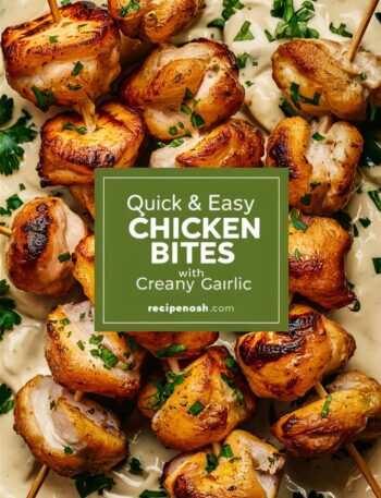 Creamy Garlic Sauce with Grilled Chicken Bites – Easy & Delicious