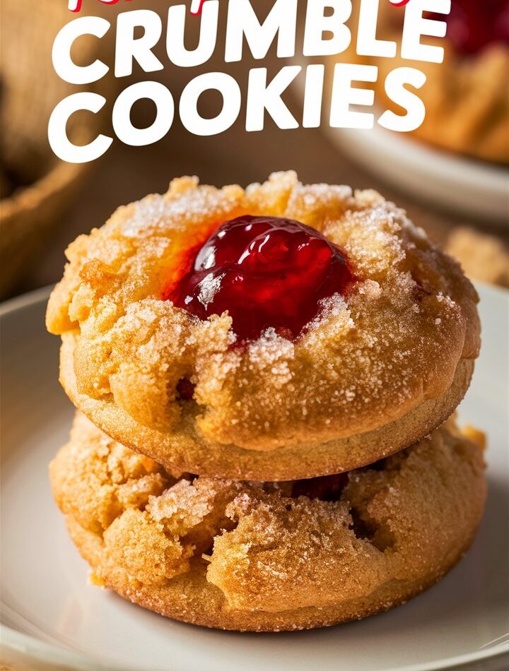 Raspberry Crumble Cookies