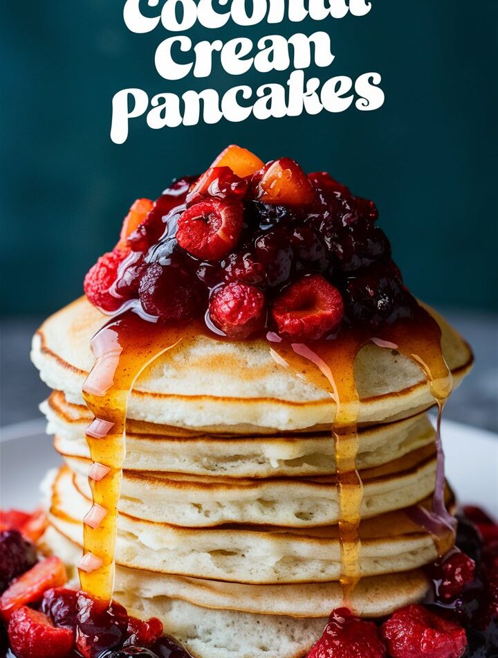 Sweet Coconut Cream Pancakes