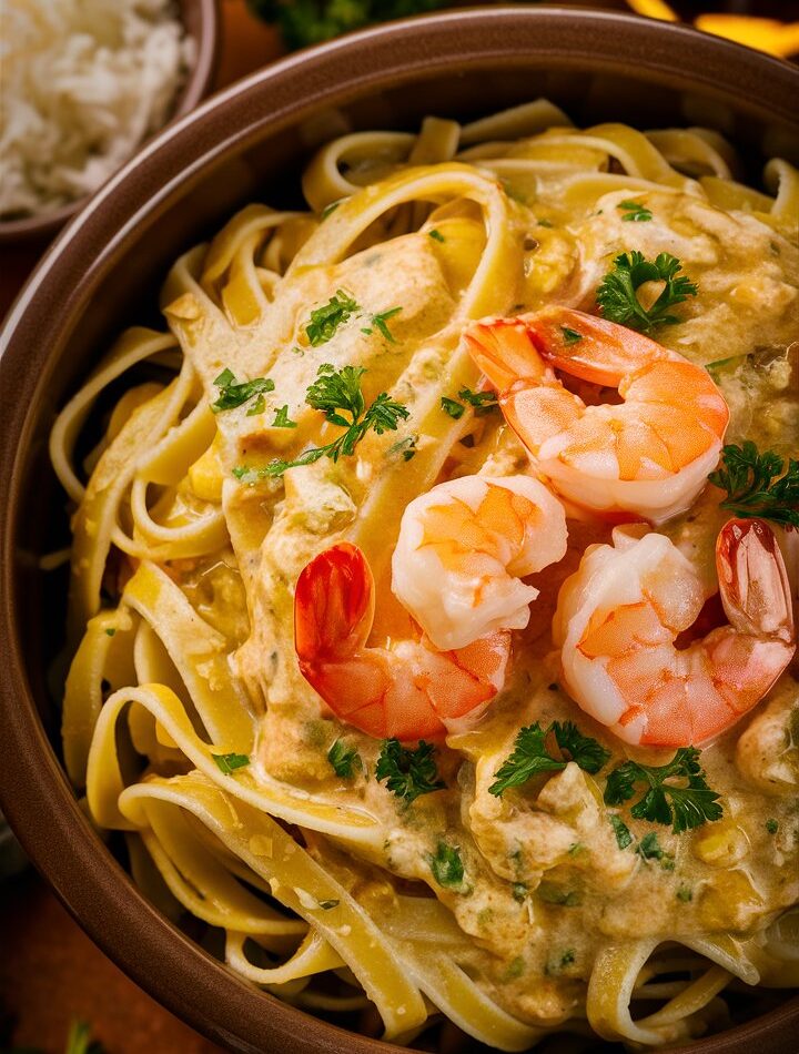 Creamy Tuscan Shrimp Linguine