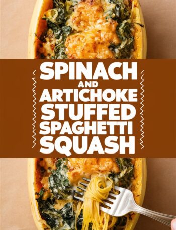 Spinach and Artichoke Stuffed Spaghetti Squash – Creamy, Cheesy & Veggie-Loaded