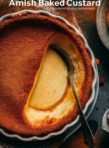 Amish Baked Custard Dessert: A Deliciously Creamy Recipe to Try